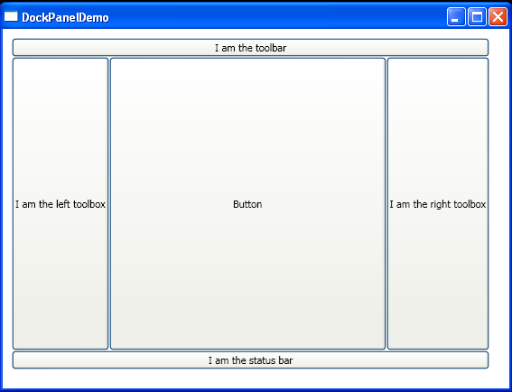 Use DockPanel to layout a Window