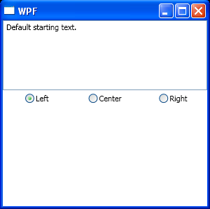Use RadioButton to control TextBox alignment