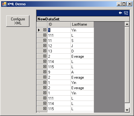 Write Data in DataSet to XML file