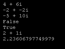 Your Complex Number Class