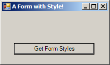 Resize redraw form: get/set Form style