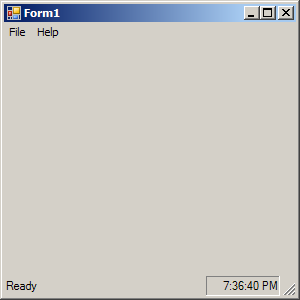 Form with StatusBar