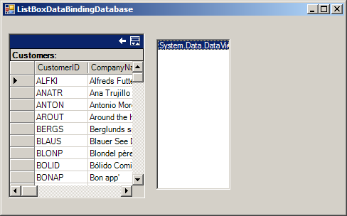 Data Binding: ListBox
