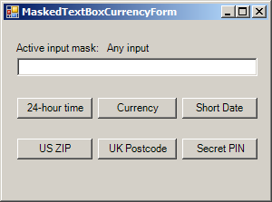Set the input mask to that of currency
