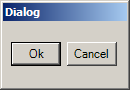 Dialog with two buttons