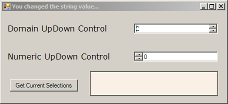 NumericUpDown: value changed event