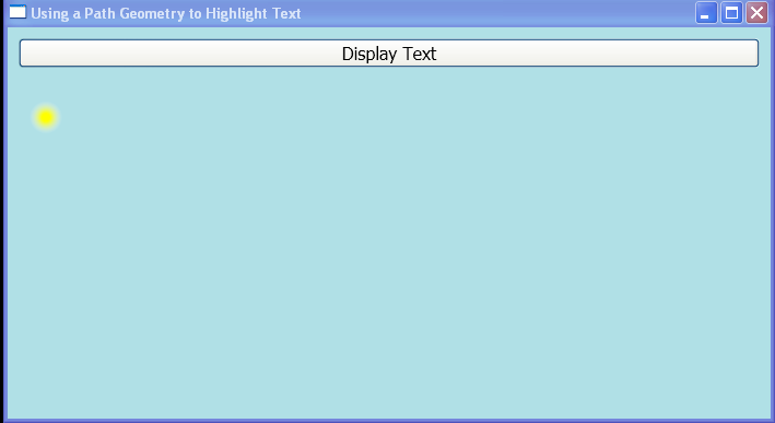 WPF An Animated Ellipse Traces The Outline Of Rendered Text By Using The Path Geometry Of The Text