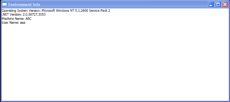 WPF Binding Environment Info