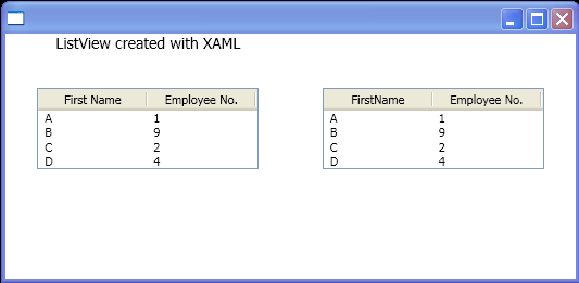 WPF Create A List View Control That Uses A Grid View View Mode To Display The Contents Of An Observable Collection Of T