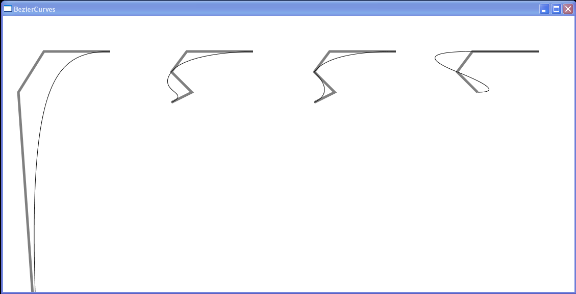 WPF Cubic Bezier Smooth Bezier Quadratic Bezier Smooth Quadratic