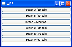 WPF Define The Tab Order Of U I Elements In A Form