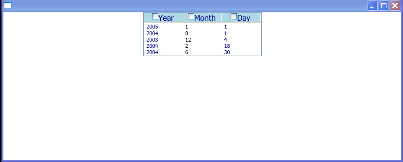 Defines the contents of column headers and cells by using templates.