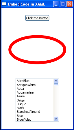 WPF Embedded Code In Windowxaml