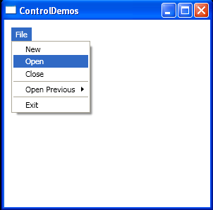 WPF File Menu