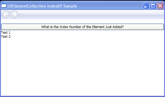 WPF Find The Index Number Of A Newly Added Element Within A Panel Using The Index Of Method