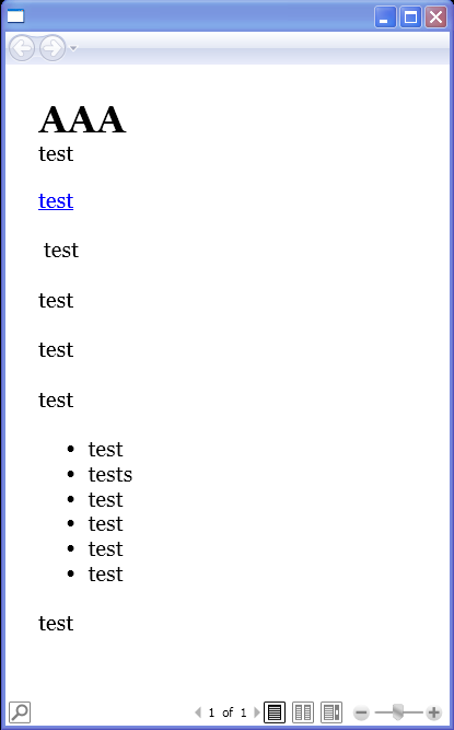 FlowDocument with Hyperlink and List