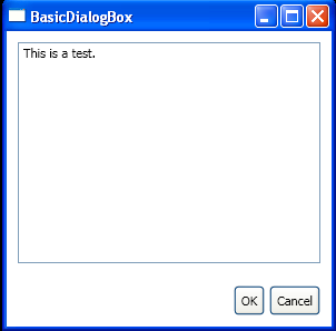 WPF Layout Panels Basic Dialog Box