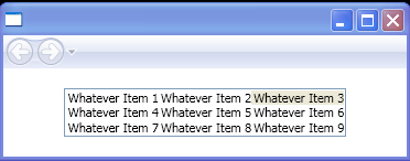 WPF List Box With Items Panel