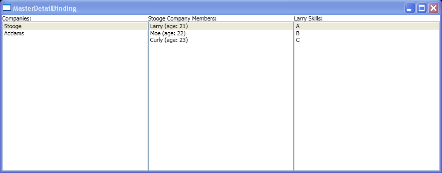 WPF Master Detail Binding