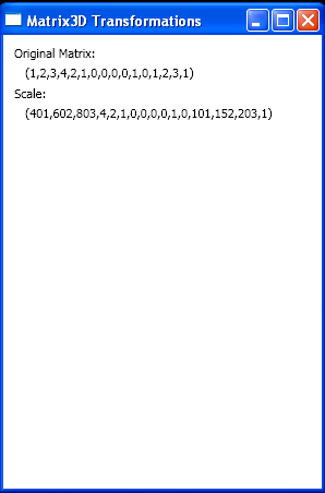 WPF Matrix3 D Translation