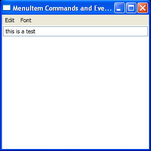 MenuItem Commands And Events