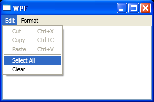 WPF Menu With Application Command Cut Copy Paste