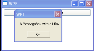 WPF Message Box With Message And Header