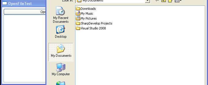 OpenFileDialog Test