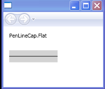 WPF Pen Line Cap Flat