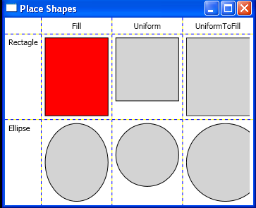 WPF Place And Size Rectangles And Ellipses In Grid Cells