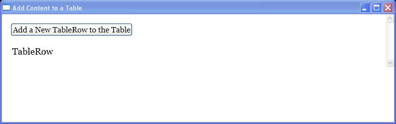 WPF Programmatically Add Rows To A Table Element
