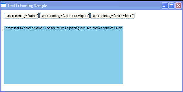 Programmatically change the way in which TextBlock is trimmed when it exceeds the outer boundaries of its containing box.