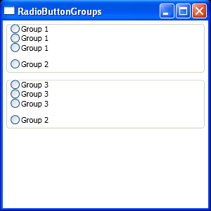 Radio Button Groups
