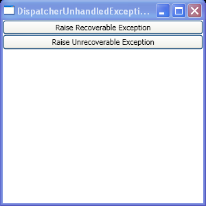 WPF Raise Exception From Button Click Event