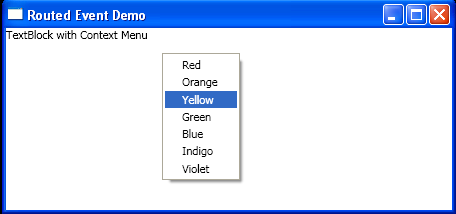 WPF Routed Event Demo