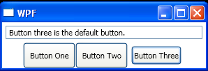 WPF Set A Default Button