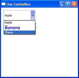 Set Different Font for Item for ComboBox