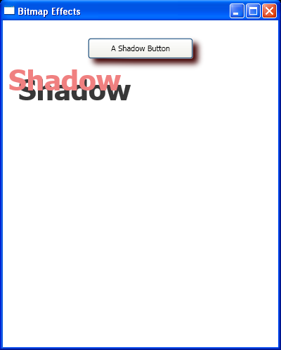 WPF Shadow Effect And Drop Shadow Bitmap Effect