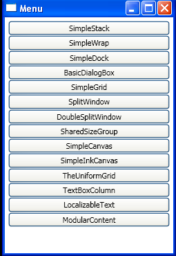 Show window based on button name