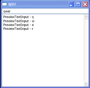 WPF Text Box Preview Text Input