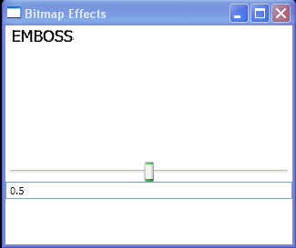 Use Slider to control the Emboss