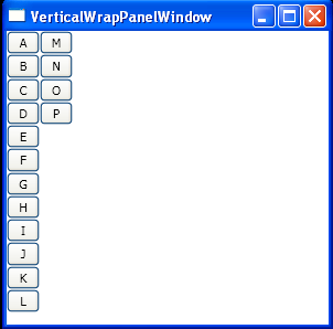 Vertical WrapPanel Window