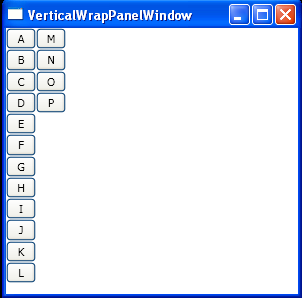 WPF Vertical Wrap Panel Window