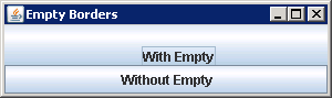 Adding EmptyBorder to a JButton