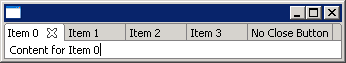No Close Button CTabItem