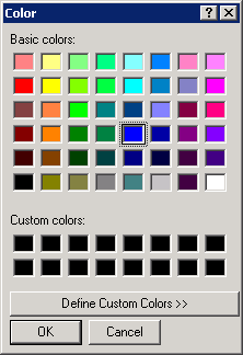 Customizing the Color Selection Dialog