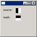 Create a cursor from a source and a mask