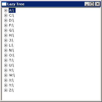 Create a lazy file tree