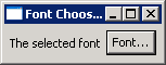 To use the font selection dialog to change both the font and the color of a label