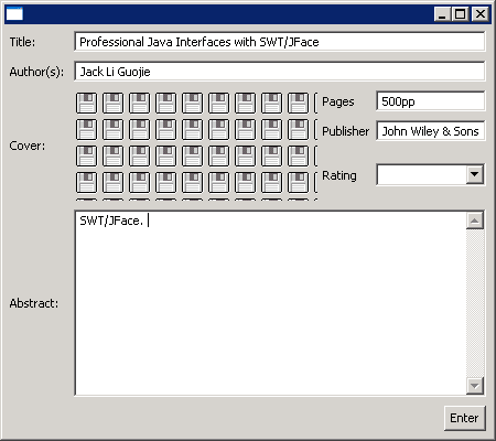 A Sample GUI Using GridLayouts